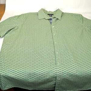Green Patterned Men's Shirt 48 percent cotton